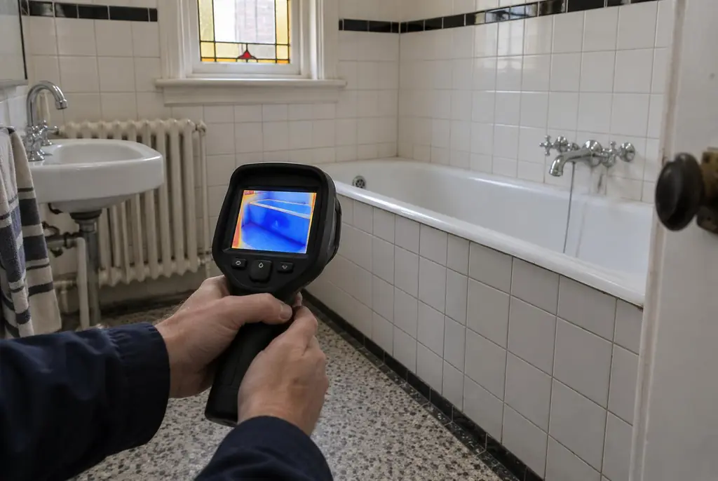Lekdetectie Oegstgeest – onderzoek in een badkamer van een oudere woning